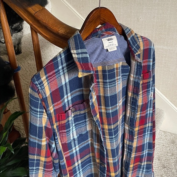 Vans Multicolor Plaid Cotton Button Down Shirt - Picture 7 of 12